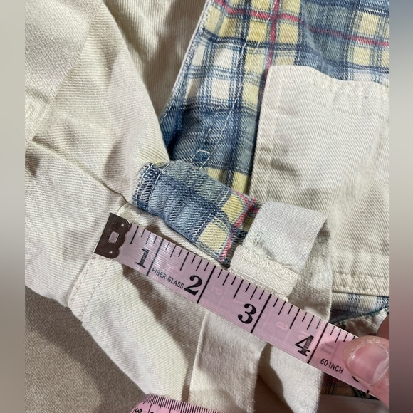 Michael G Patch Floral White Jean Shorts Made in USA sz 9 - Picture 7 of 7